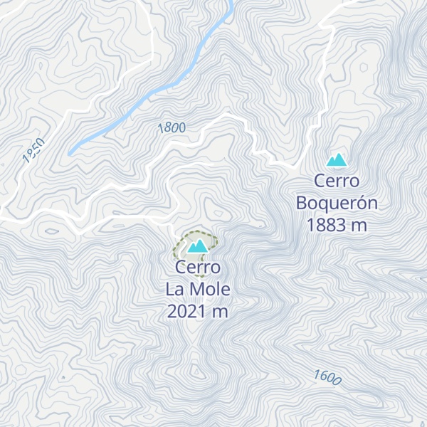 Map of Cerro Peña Blanca