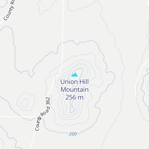 Map of Union Hill Mountain