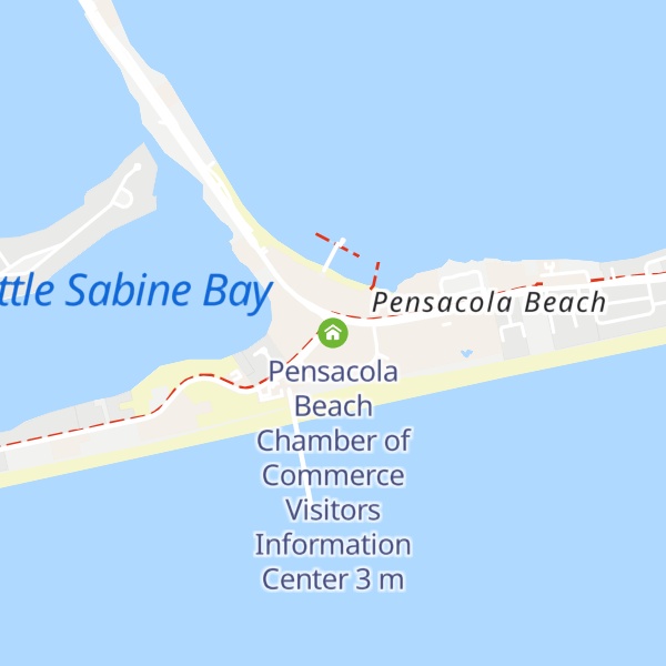 Map of Pensacola Beach Chamber of Commerce Visitors Information Center