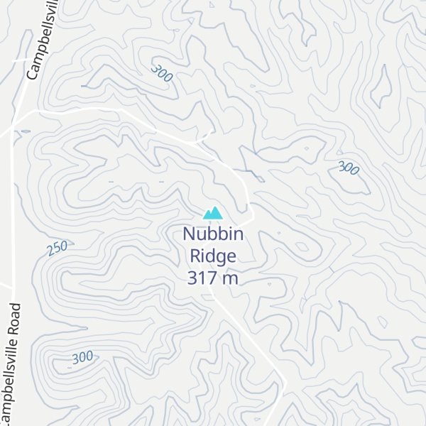 Map of Nubbin Ridge