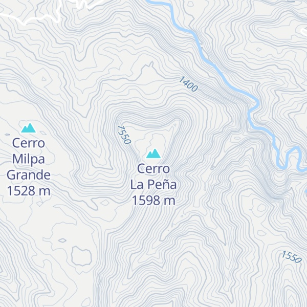 Map of Cerro La Peña