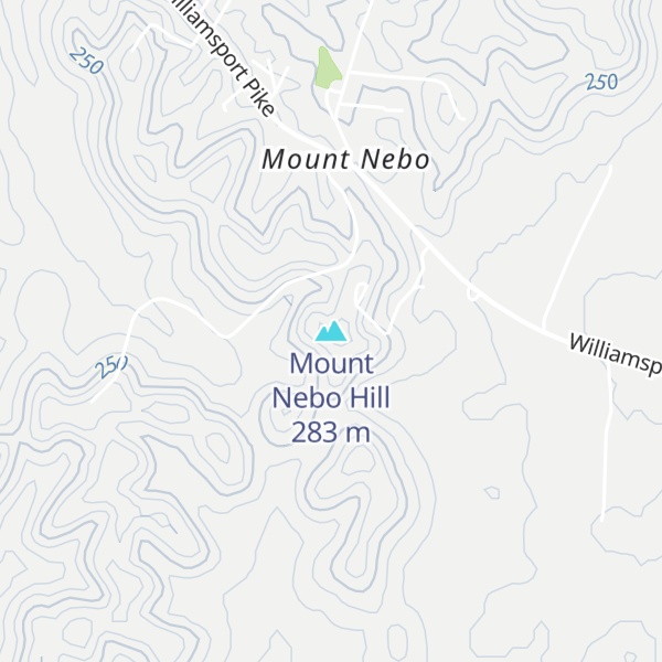 Map of Mount Nebo Hill