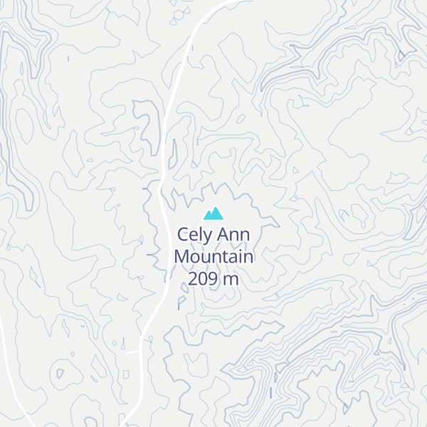 Map of Cely Ann Mountain