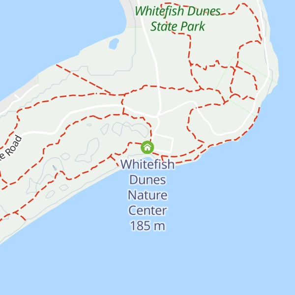 Map of Whitefish Dunes Nature Center