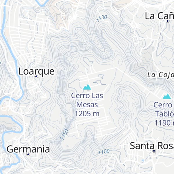Map of Cerro Las Mesas