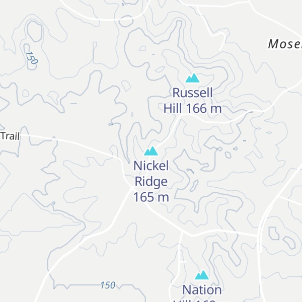 Map of Nickel Ridge