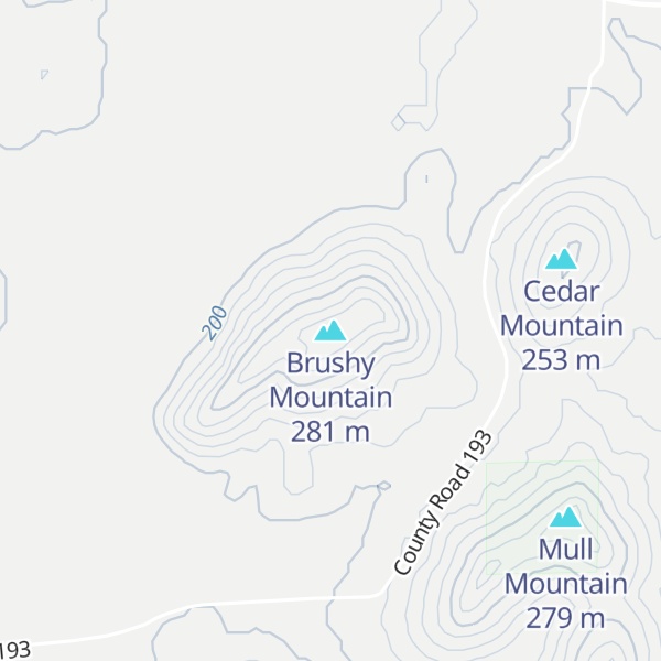 Map of Brushy Mountain
