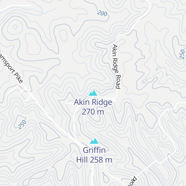 Map of Akin Ridge
