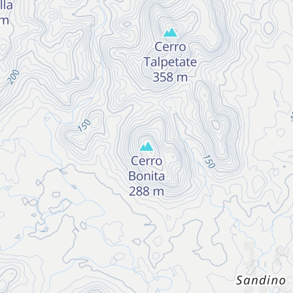 Map of Cerro Bonita