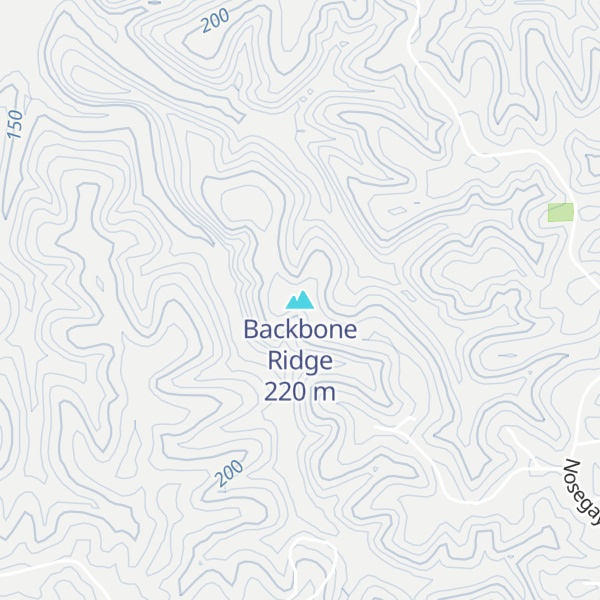 Map of Backbone Ridge