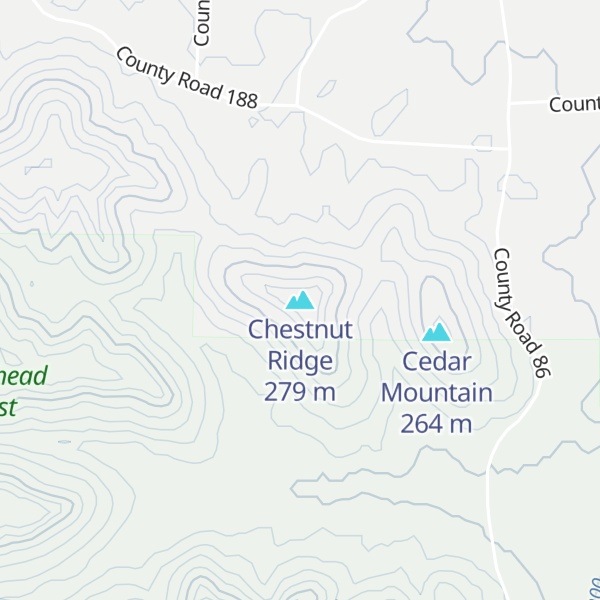 Map of Chestnut Ridge