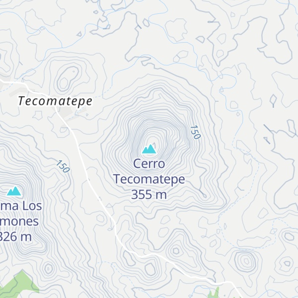 Map of Cerro Tecomatepe