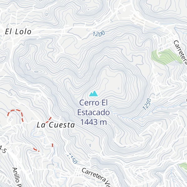 Map of Cerro El Estacado
