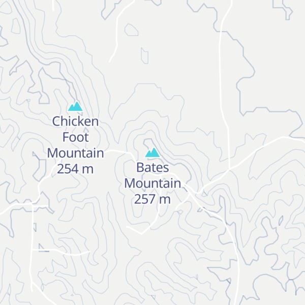 Map of Bates Mountain