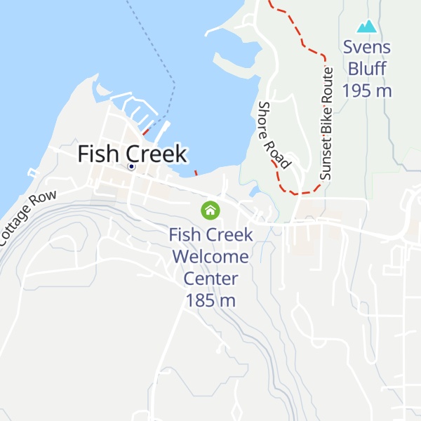 Map of Fish Creek Welcome Center