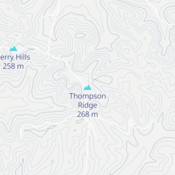 Map of Thompson Ridge
