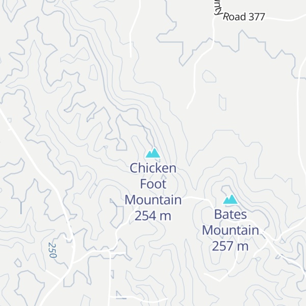 Map of Chicken Foot Mountain