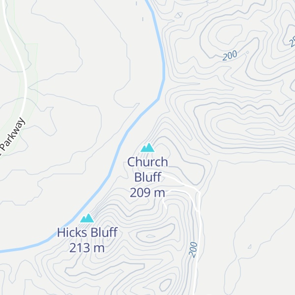 Map of Church Bluff
