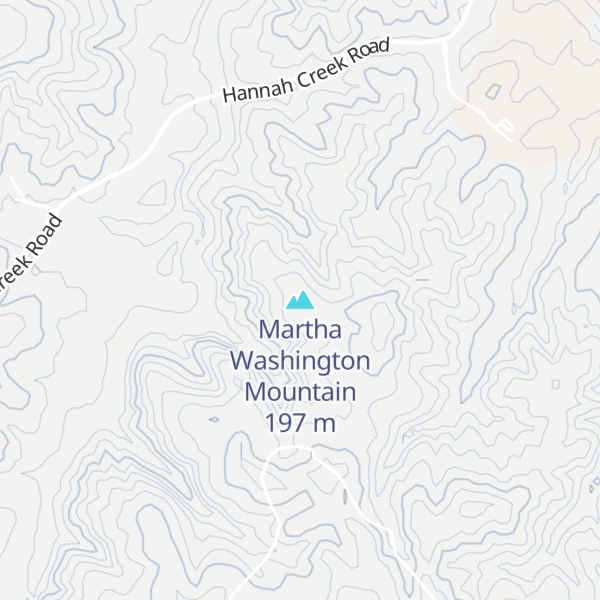 Map of Martha Washington Mountain