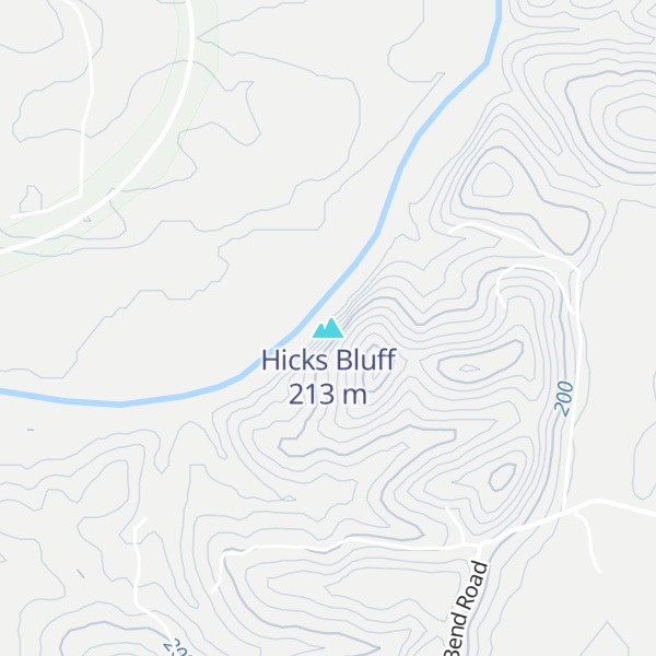 Map of Hicks Bluff