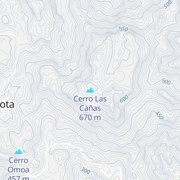 Map of Cerro Las Cañas