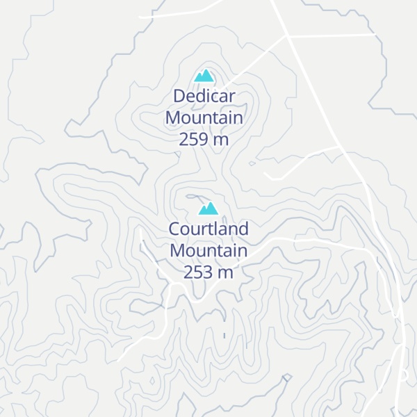 Map of Courtland Mountain