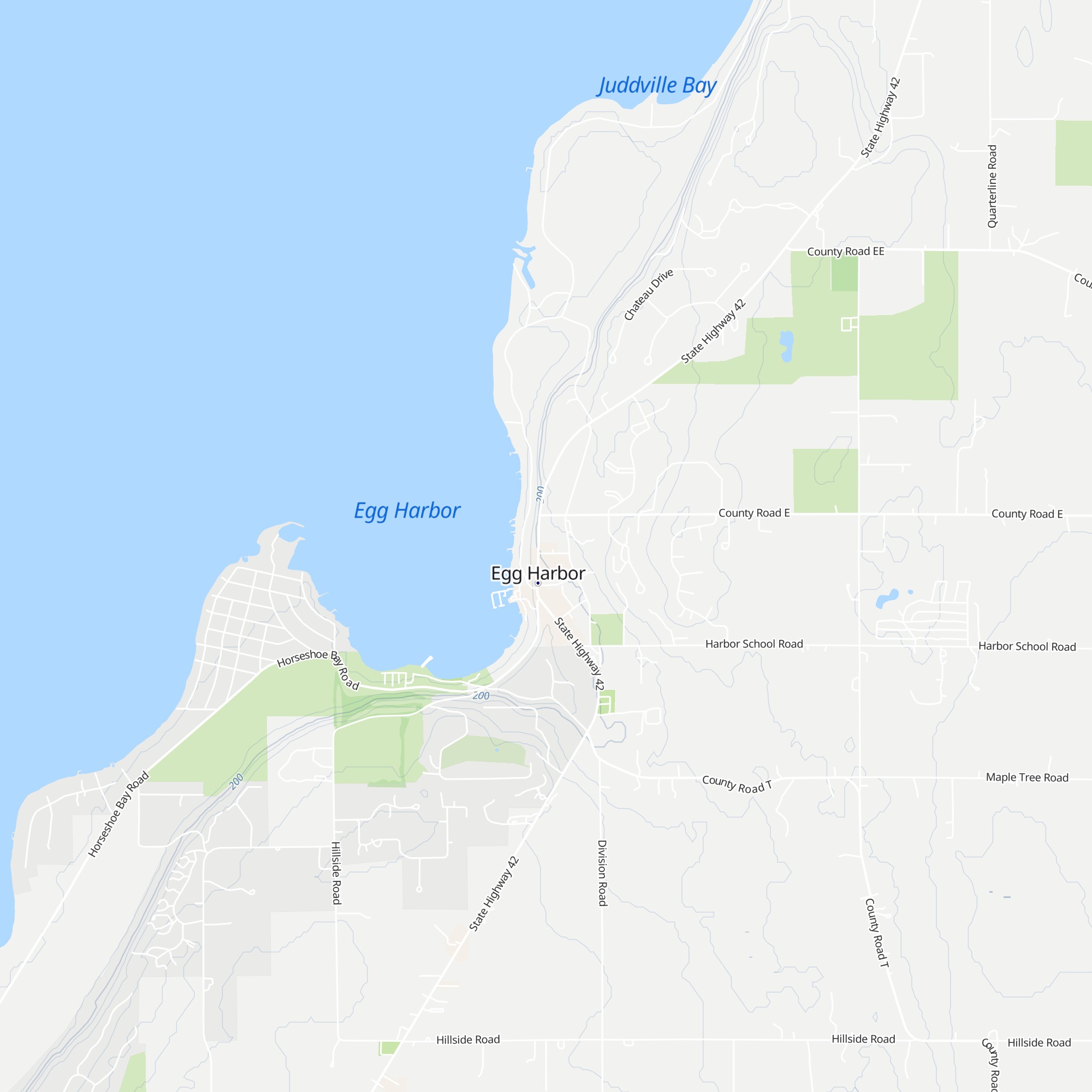 Egg Harbor | Door County Welcome Center map