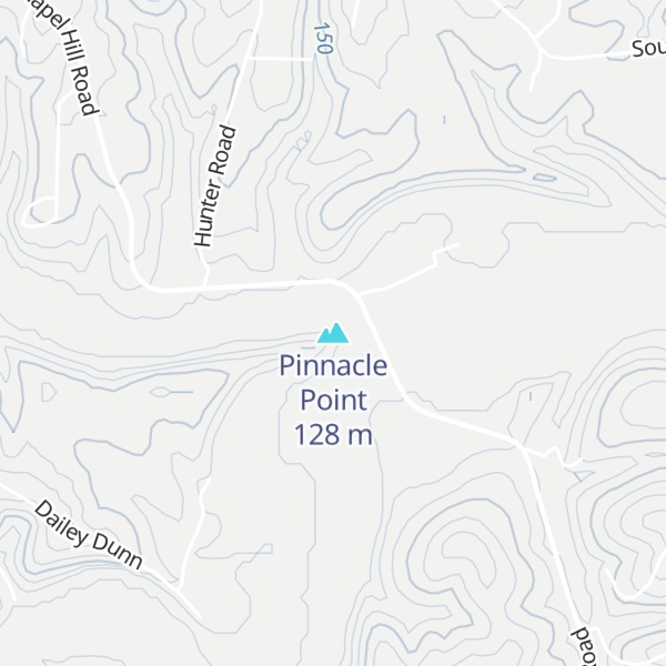 Map of Pinnacle Point