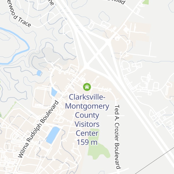 Map of Clarksville-Montgomery County Visitors Center
