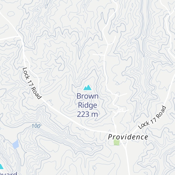 Map of Brown Ridge