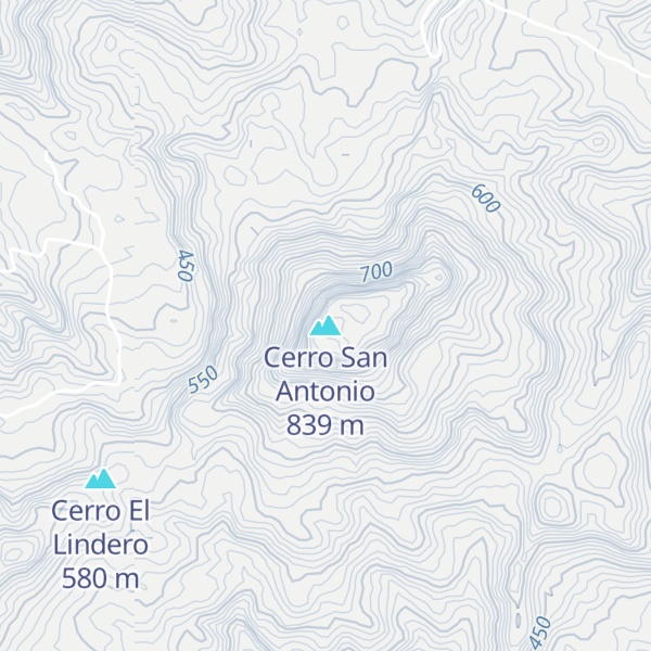 Map of Cerro San Antonio