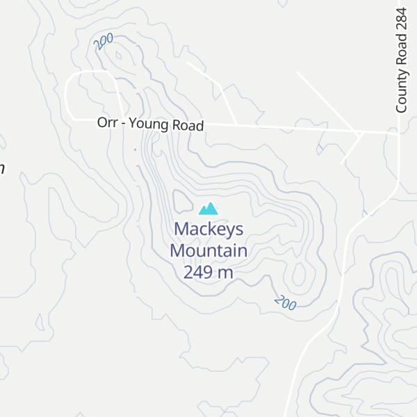 Map of Mackeys Mountain