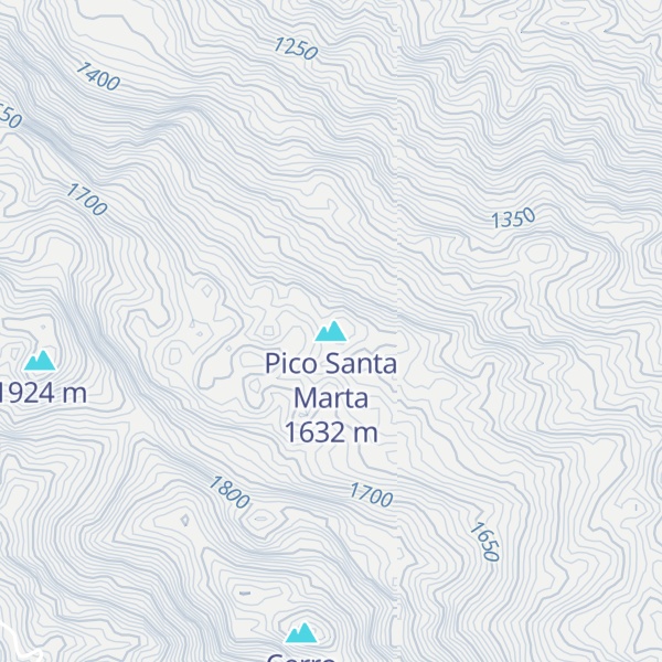 Map of Pico Santa Marta