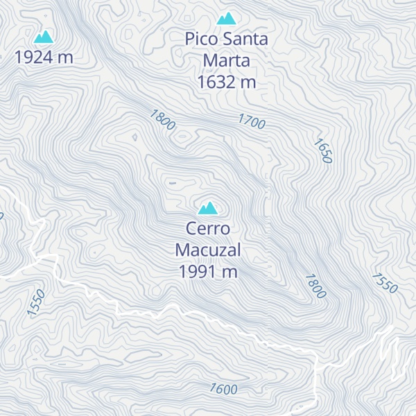 Map of Cerro Macuzal
