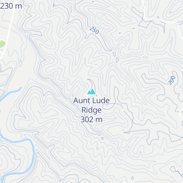 Map of Aunt Lude Ridge