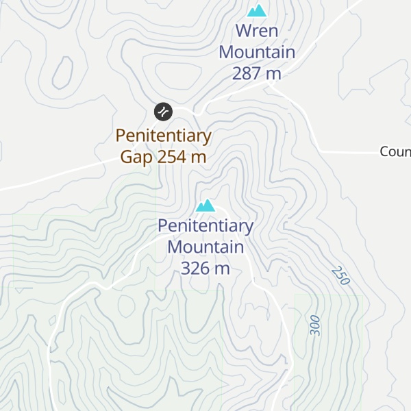 Map of Penitentiary Mountain