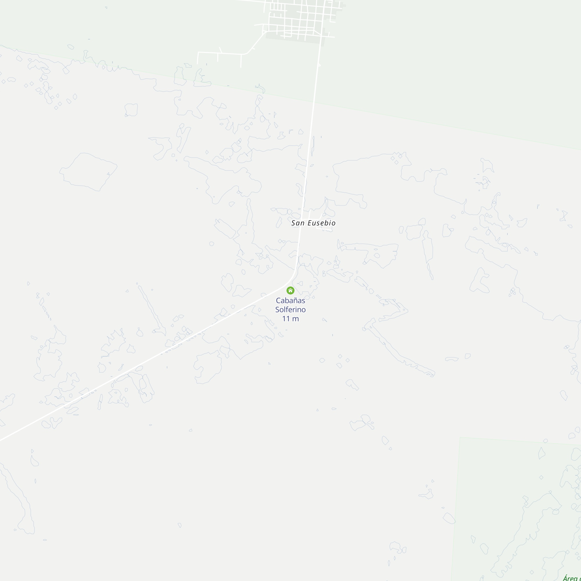 Cabañas Solferino map