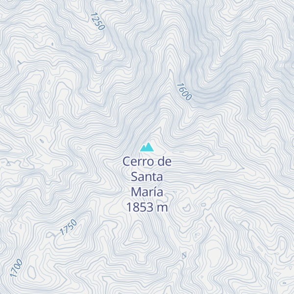 Map of Cerro de Santa María