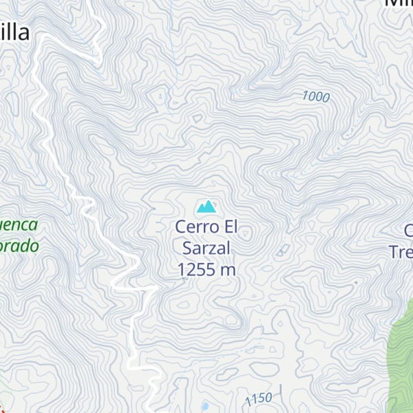 Map of Cerro El Sarzal