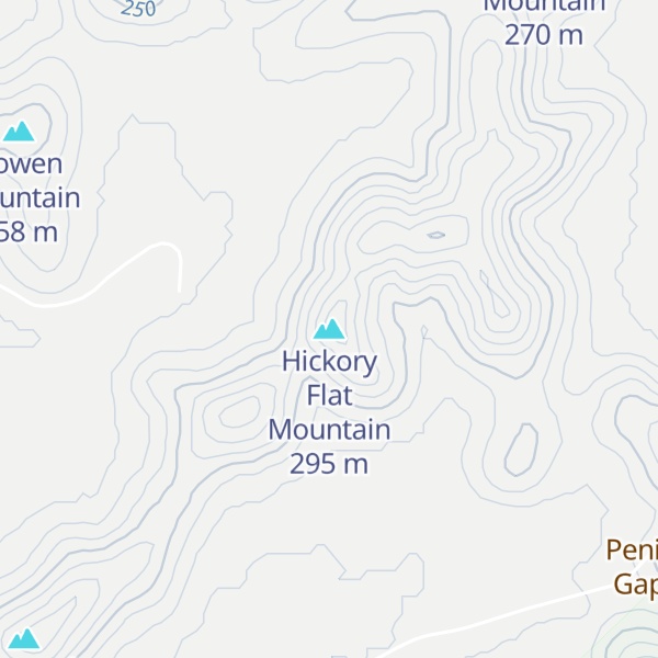 Map of Hickory Flat Mountain