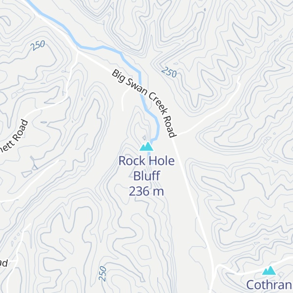 Map of Rock Hole Bluff