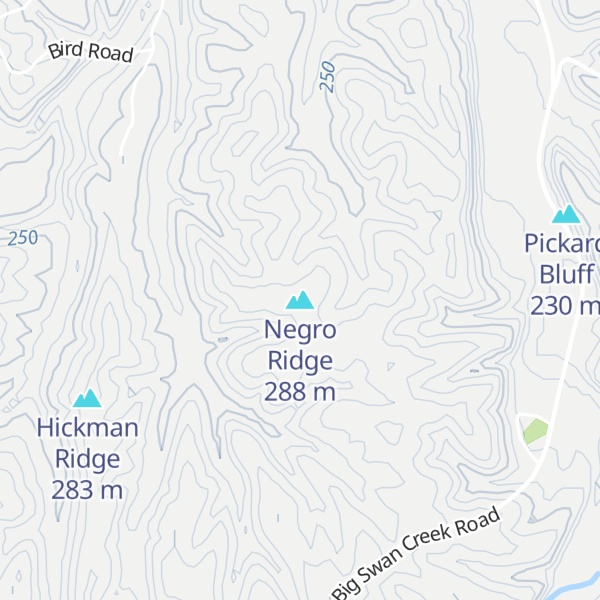 Map of Negro Ridge