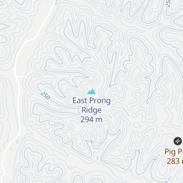 Map of East Prong Ridge