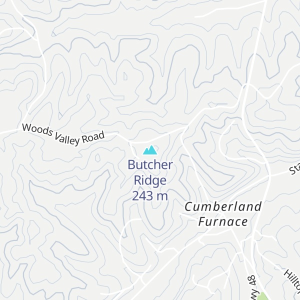 Map of Butcher Ridge