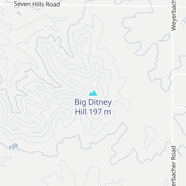 Map of Big Ditney Hill