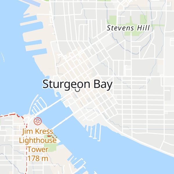 Map of Destination Sturgeon Bay