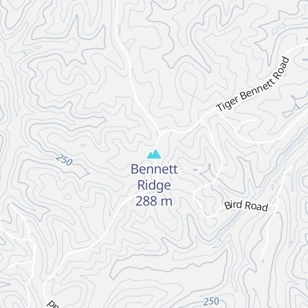 Map of Bennett Ridge