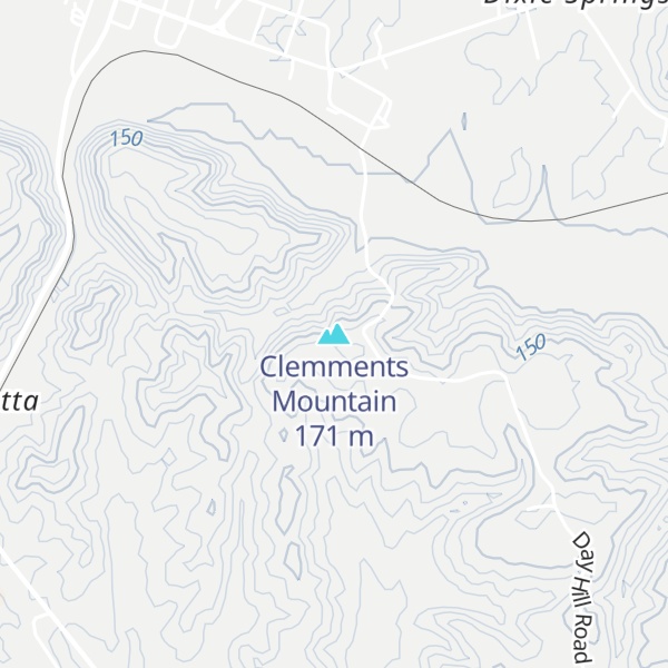 Map of Clemments Mountain