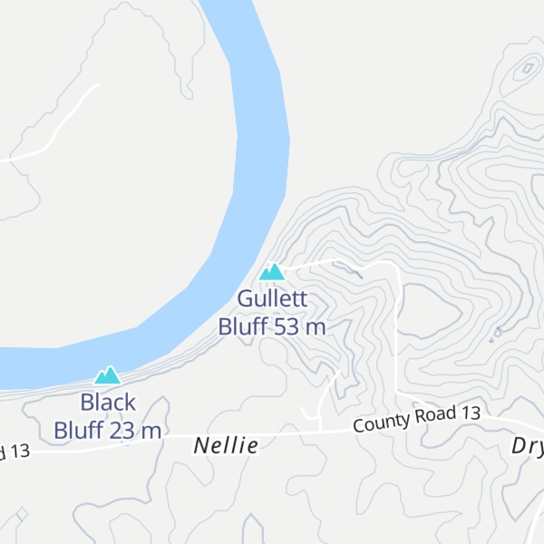 Map of Gullett Bluff