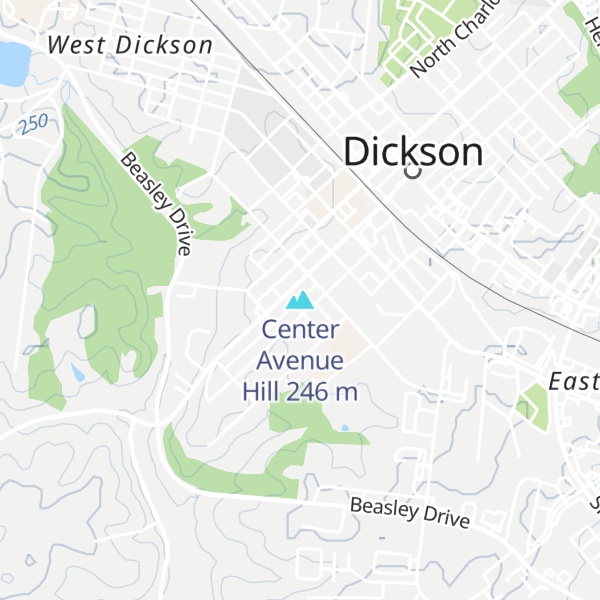 Map of Center Avenue Hill